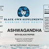 (Currently Out Of Stock) Ashwagandha Capsules with Organic Ingredients for Stress Support - 60 Caps - Black Own Supplements